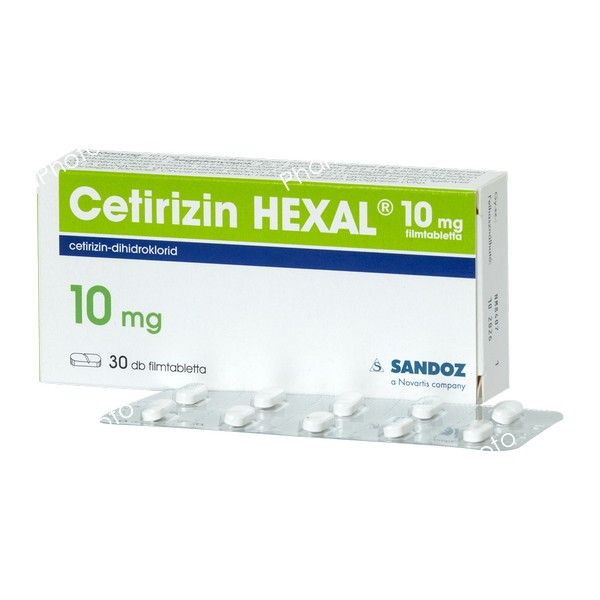 Cetirizin HEXAL 10 mg filmtabletta 30x