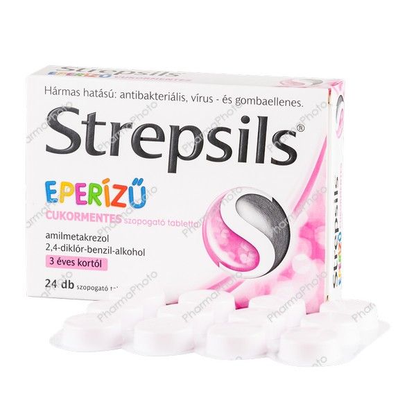 Strepsils eperízű cukormentes szopogató tabletta 24x