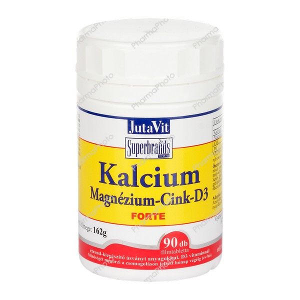 JutaVit Calcium+Magnézium+Cink tabletta forte 90x