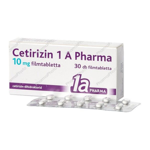 Cetirizin 1a Pharma 10 mg filmtabletta 30x