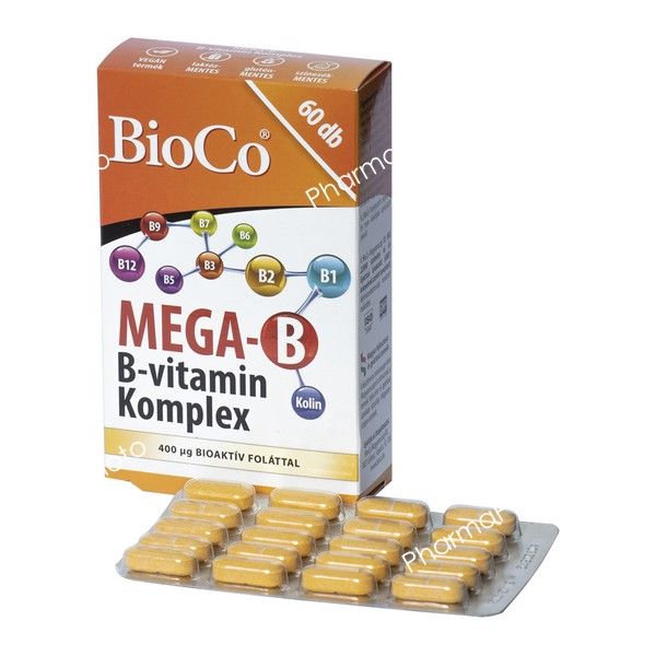 BioCo Mega-B B vitamin Komplex filmtabletta 60x