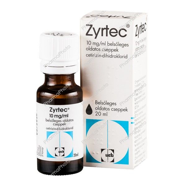 Zyrtec 10 mg/ml belsőleges oldatos cseppek 20ml