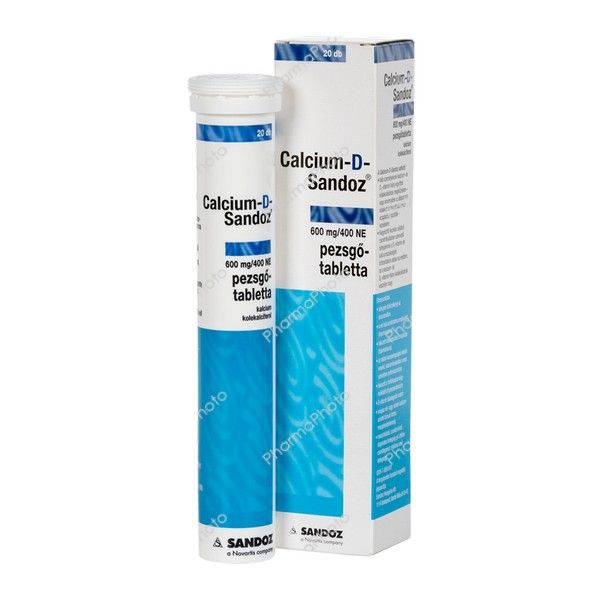 Calcium-D-Sandoz  600mg/400NE pezsgőtabletta 20x